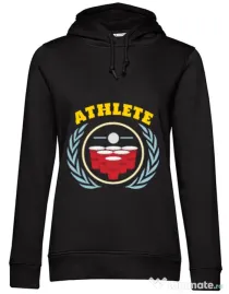 Hoodie dama cu gluga Athlete Negru