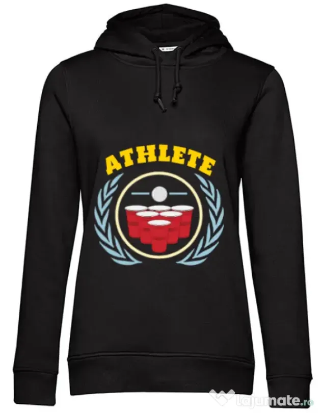 Hoodie dama cu gluga Athlete Negru