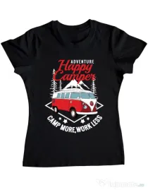 Tricou ADLER dama Happy Negru