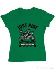Tricou ADLER dama Just ride Verde mediu