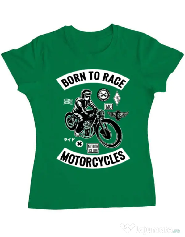 Tricou ADLER dama Born to race Verde mediu