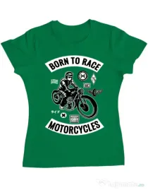 Tricou ADLER dama Born to race Verde mediu