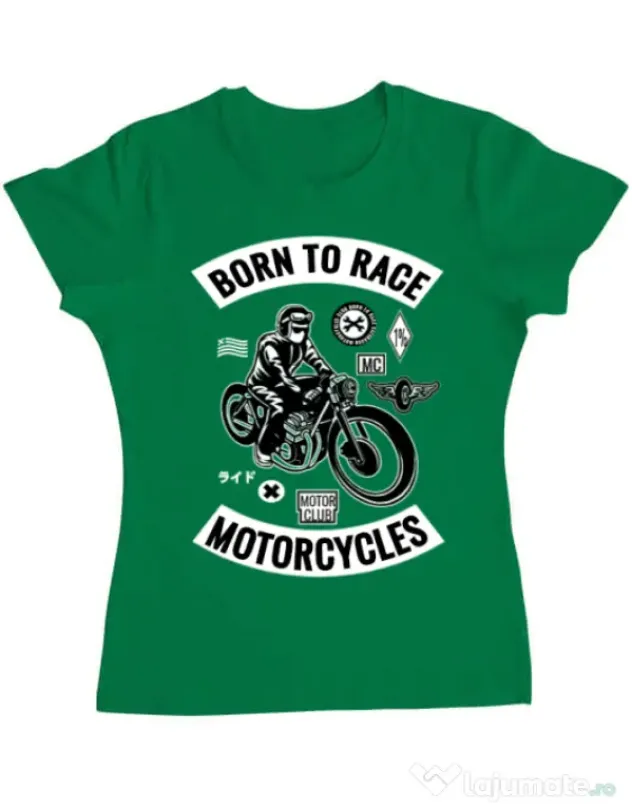 Tricou ADLER dama Born to race Verde mediu