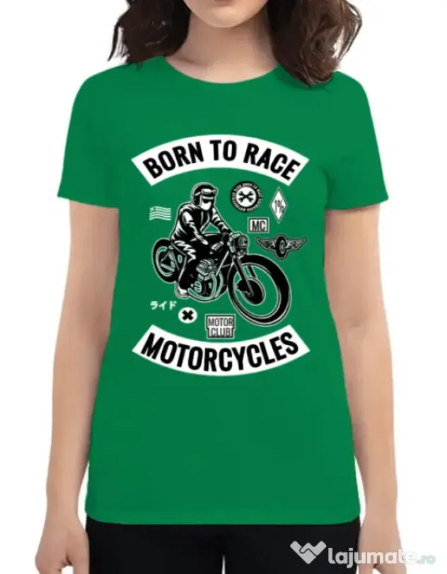 Tricou ADLER dama Born to race Verde mediu