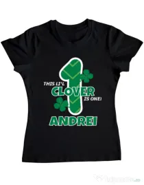 Tricou ADLER dama Little clover Negru