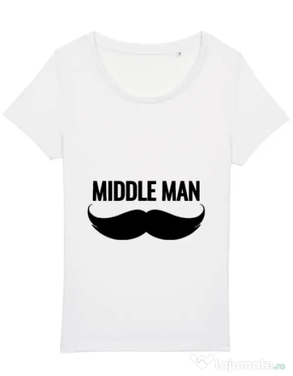 Tricou STANLEY STELLA dama Middle man Alb
