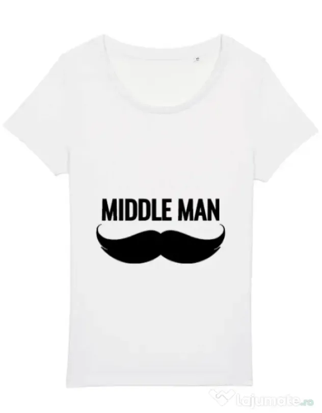 Tricou STANLEY STELLA dama Middle man Alb