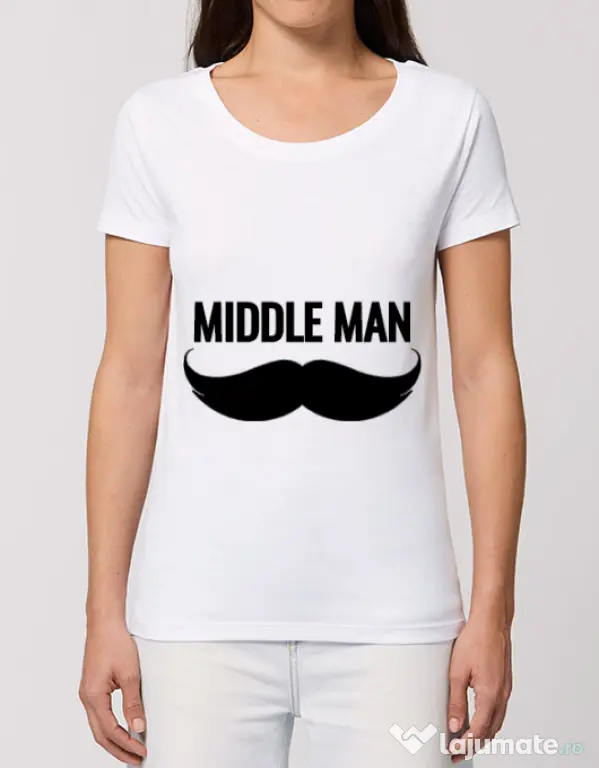 Tricou STANLEY STELLA dama Middle man Alb