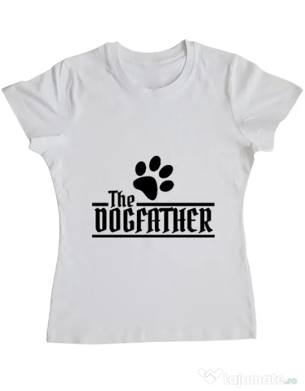 Tricou ADLER dama The dogfather Alb