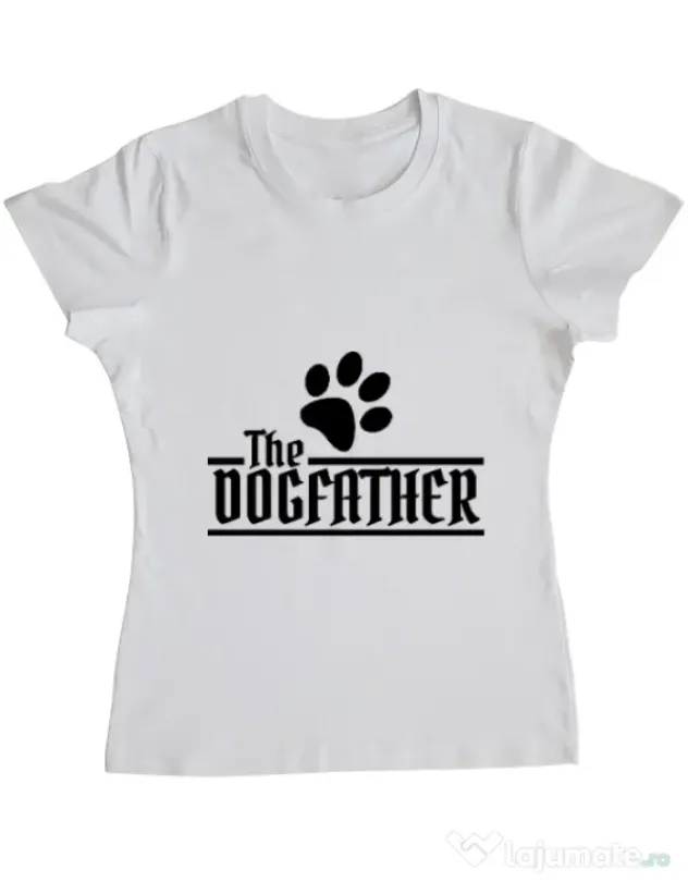 Tricou ADLER dama The dogfather Alb