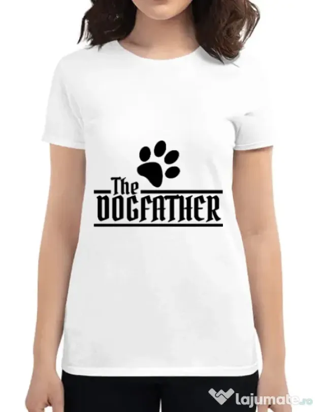 Tricou ADLER dama The dogfather Alb