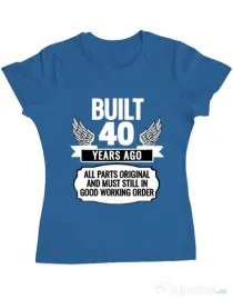 Tricou ADLER dama Original parts Albastru azuriu