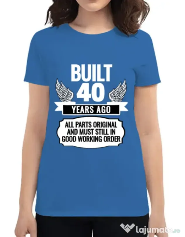 Tricou ADLER dama Original parts Albastru azuriu