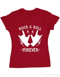 Tricou ADLER dama Rock and roll Rosu
