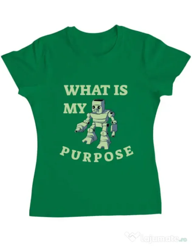 Tricou ADLER dama What is my purpose Verde mediu