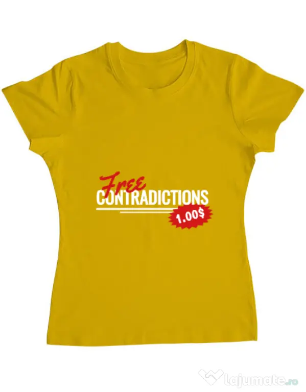 Tricou ADLER dama Free contradictions Galben
