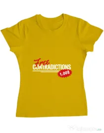 Tricou ADLER dama Free contradictions Galben