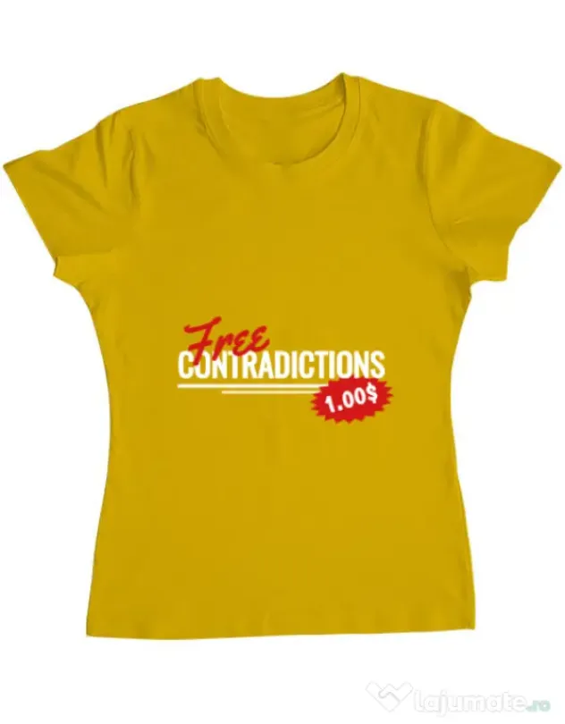 Tricou ADLER dama Free contradictions Galben