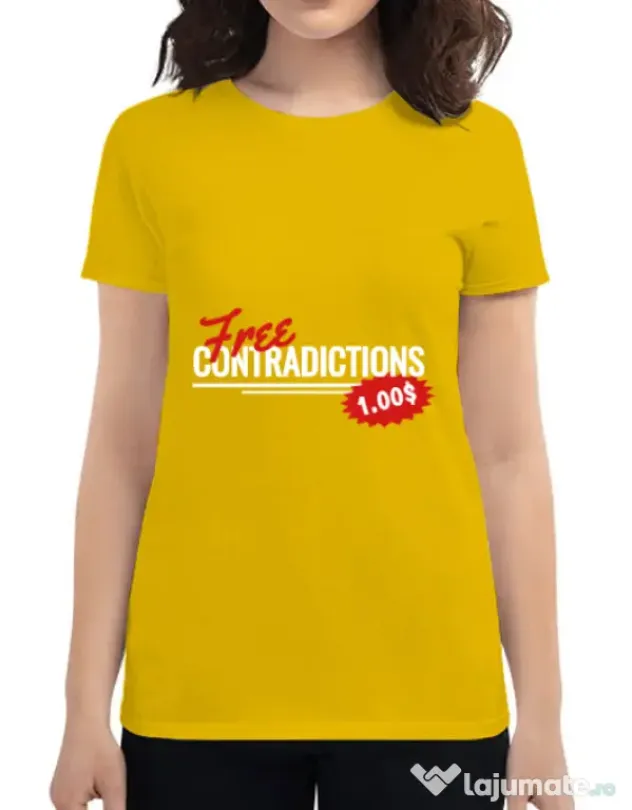 Tricou ADLER dama Free contradictions Galben