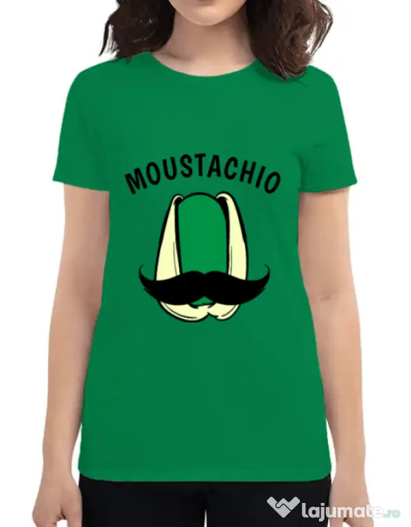 Tricou ADLER dama Moustachio Verde mediu