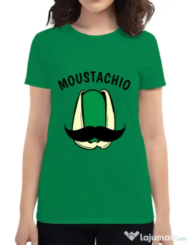Tricou ADLER dama Moustachio Verde mediu