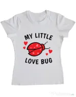 Tricou ADLER dama My little love bug Alb