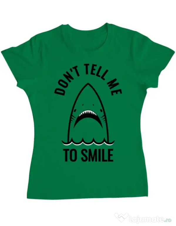 Tricou ADLER dama Sad shark Verde mediu