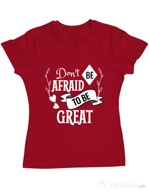Tricou ADLER dama Be great Rosu