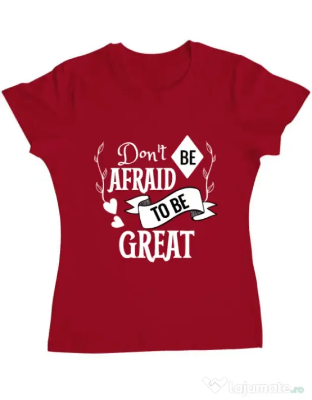 Tricou ADLER dama Be great Rosu