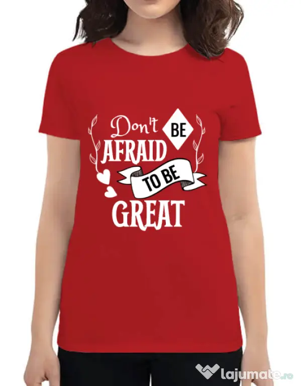 Tricou ADLER dama Be great Rosu