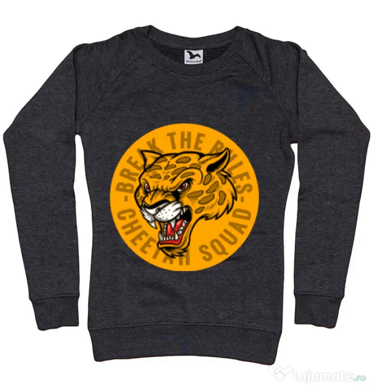 Bluza ADLER dama Break the rules Negru melanj