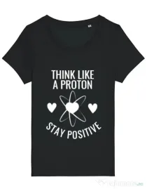 Tricou STANLEY STELLA dama Stay positive Negru