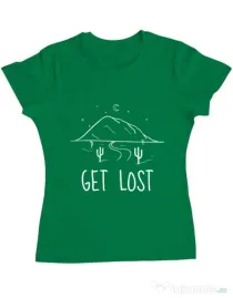 Tricou ADLER dama Get lost Verde mediu