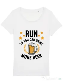 Tricou STANLEY STELLA dama Drinking more beer Alb