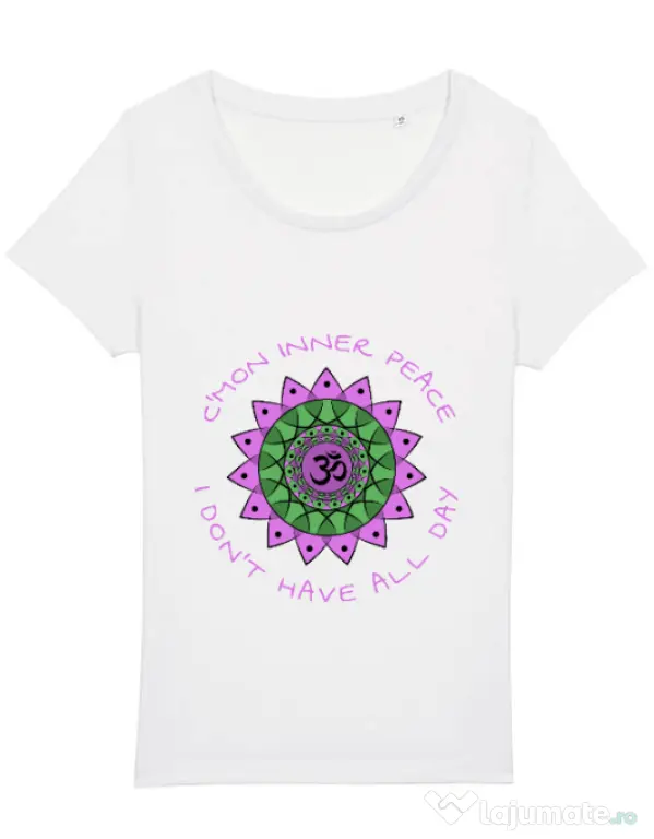 Tricou STANLEY STELLA dama C’mon inner peace Alb