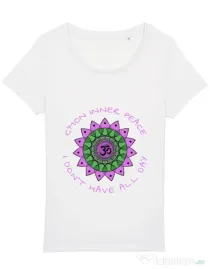 Tricou STANLEY STELLA dama C’mon inner peace Alb