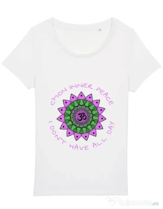 Tricou STANLEY STELLA dama C’mon inner peace Alb