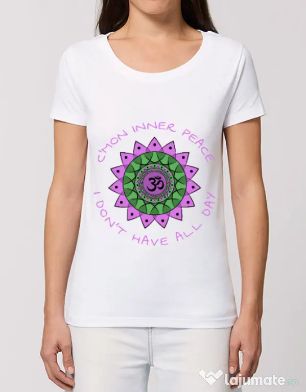 Tricou STANLEY STELLA dama C’mon inner peace Alb