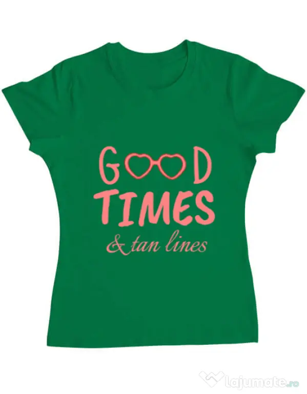 Tricou ADLER dama Tan lines Verde mediu