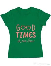 Tricou ADLER dama Tan lines Verde mediu