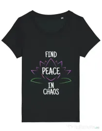 Tricou STANLEY STELLA dama Find peace Negru