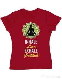 Tricou ADLER dama Inhale love Rosu