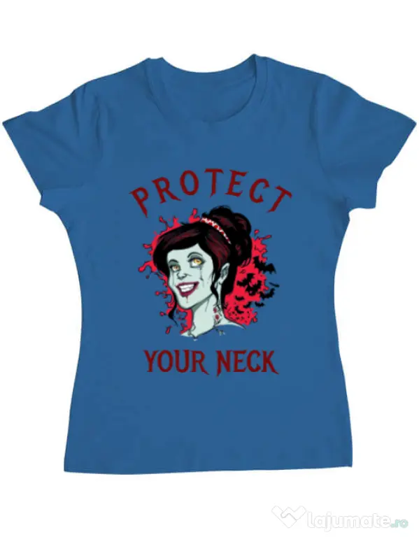 Tricou ADLER dama Protect your neck Albastru azuriu