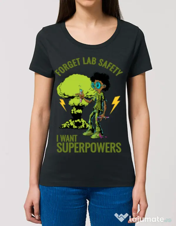 Tricou STANLEY STELLA dama I want superpowers Negru