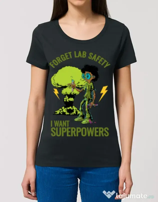 Tricou STANLEY STELLA dama I want superpowers Negru