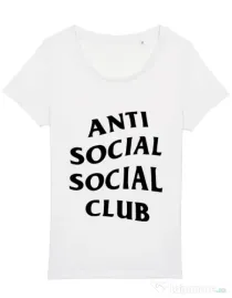 Tricou STANLEY STELLA dama Anti social Club Alb