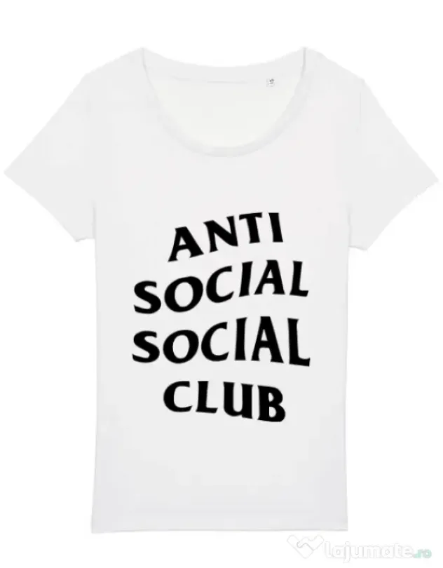 Tricou STANLEY STELLA dama Anti social Club Alb