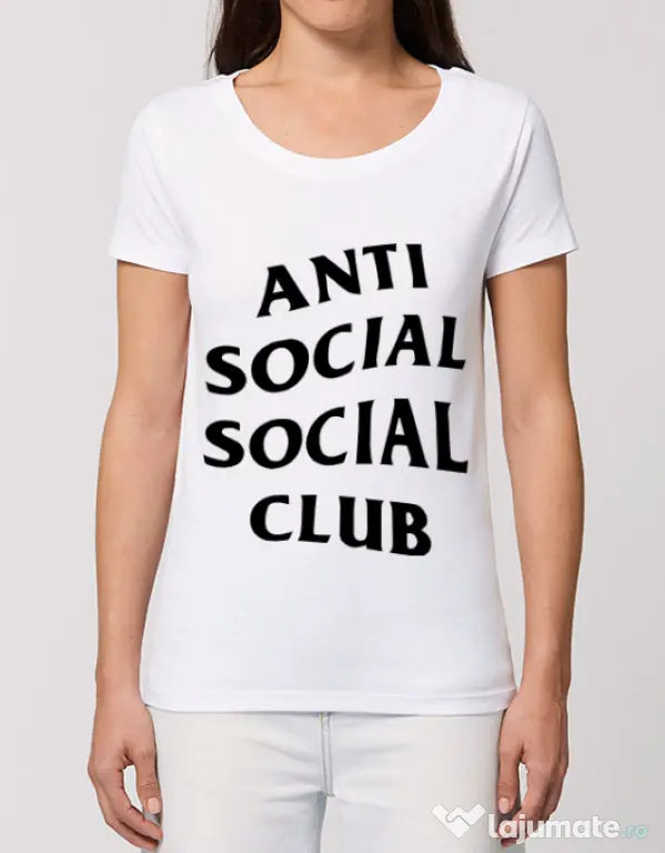 Tricou STANLEY STELLA dama Anti social Club Alb