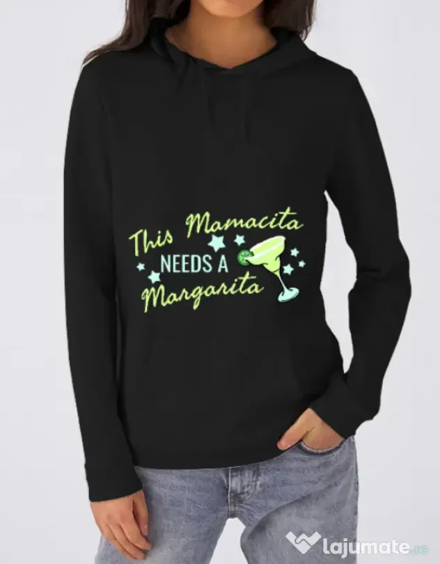 Hoodie dama cu gluga Mamacita Negru