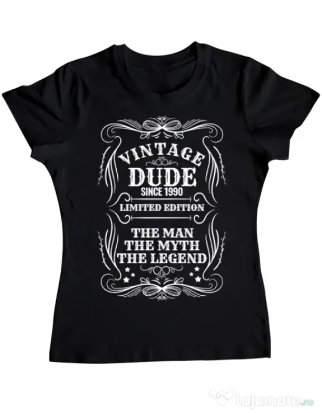 Tricou ADLER dama Vintage dude Negru
